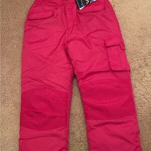 Snow Pant -Kids Pink Cargo Pants